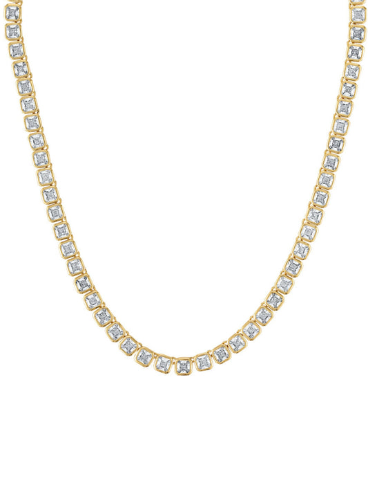 Blaire Square Tennis Necklace