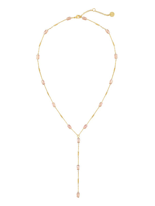 Violet Stone Lariat Necklace